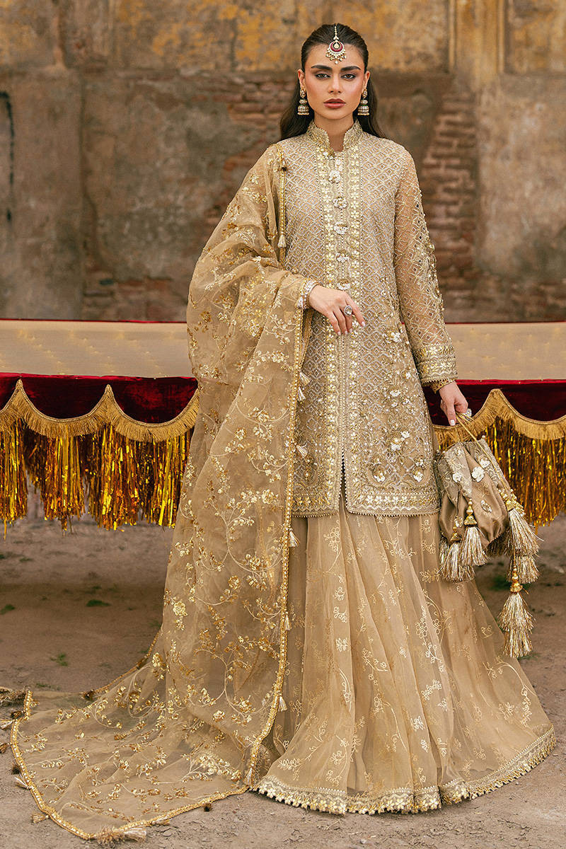 MNR Roshni Style — Mairaz Skin-Toned Gharara