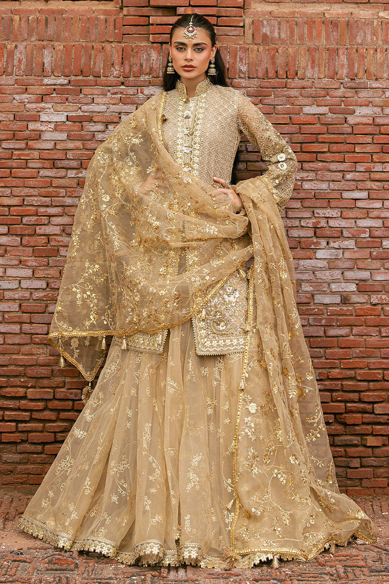 MNR Roshni Style — Mairaz Skin-Toned Gharara
