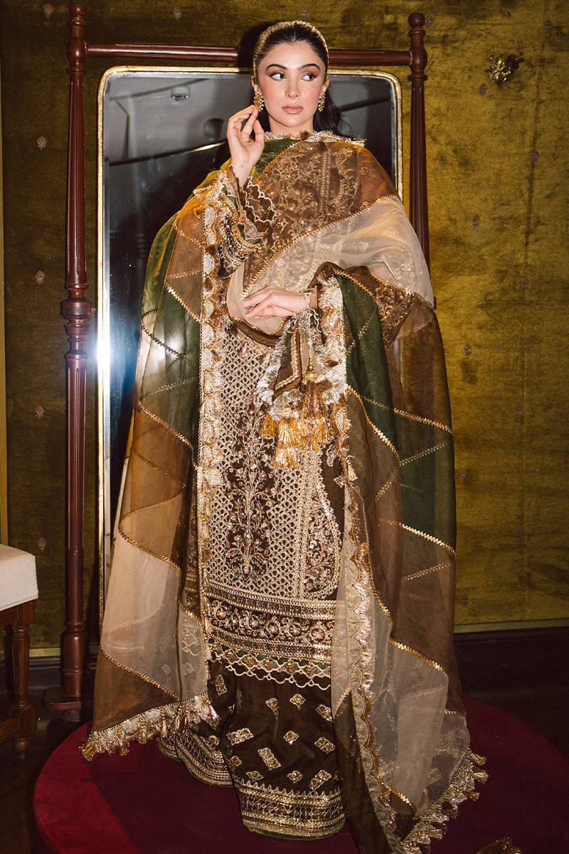 MNR Tabeer Style — Mairaz Brown Sharara