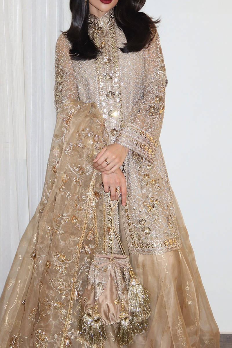 MNR Roshni Style — Mairaz Skin-Toned Gharara