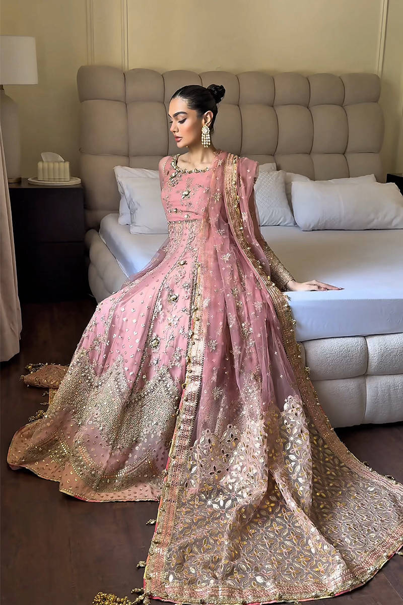 MNR Khushboo Style — Mairaz Pink Long Frock