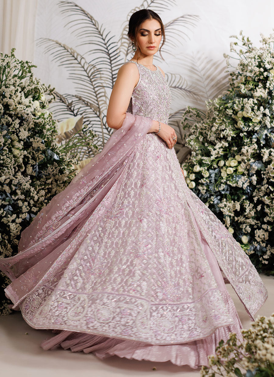 Farah Talib Aziz Iris Style — Mairaz Mauve Wedding Maxi