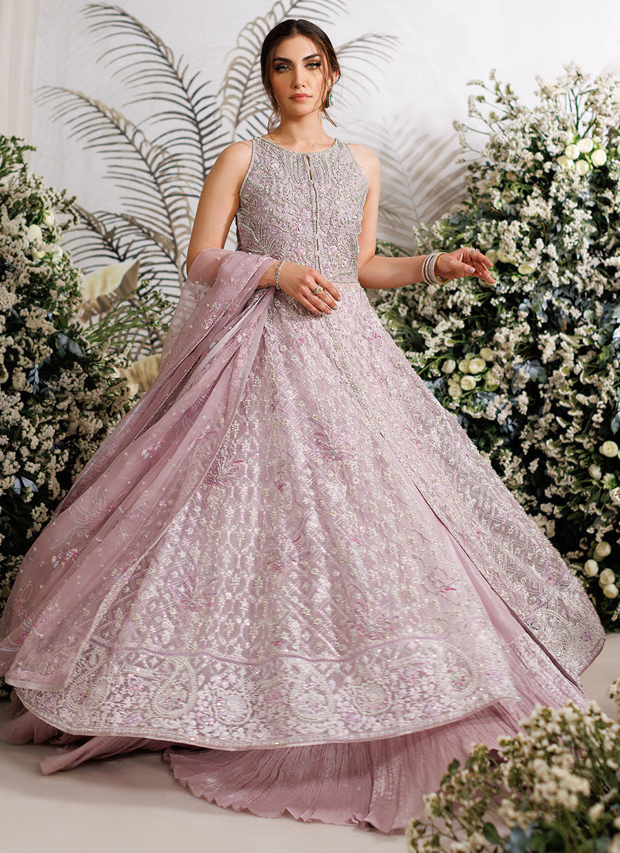 Farah Talib Aziz Iris Style — Mairaz Mauve Wedding Maxi