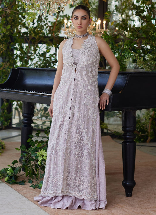 Farah Talib Aziz Noemie Rose Jacket style — Mairaz dusty pink jacket set reference, view 2 of 9
