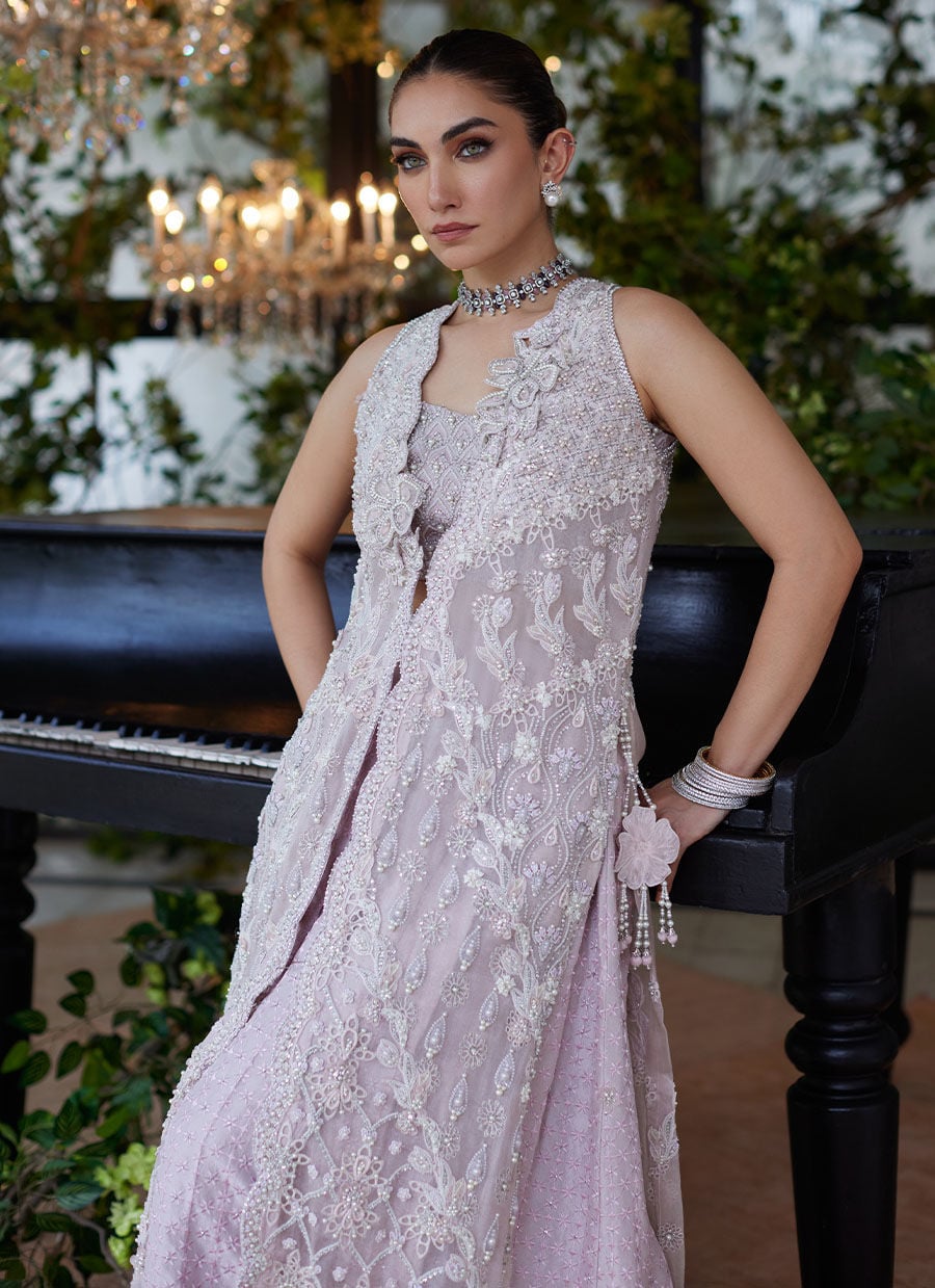 Farah Talib Aziz Noemie Rose Jacket style — Mairaz dusty pink jacket set reference, view 8 of 9