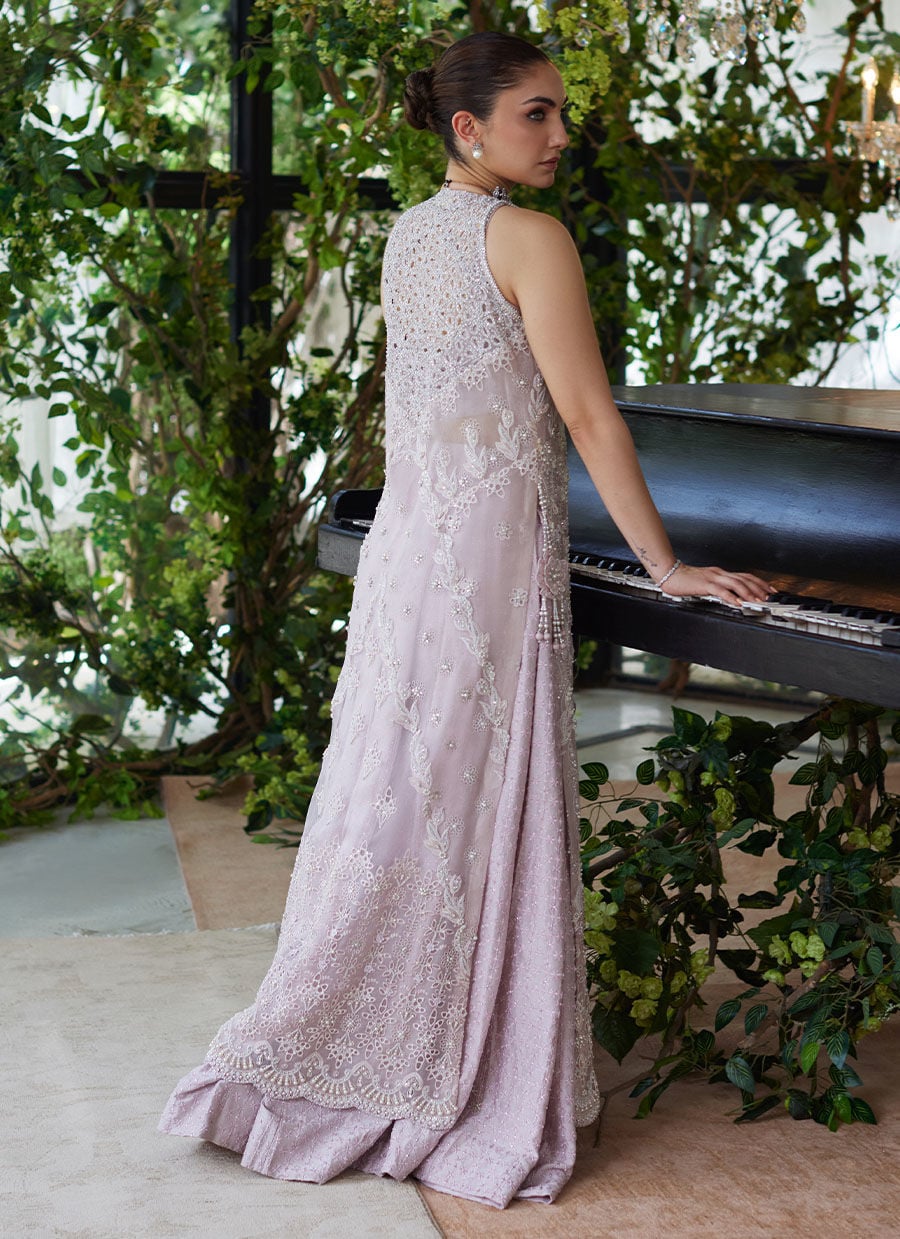 Farah Talib Aziz Noemie Rose Jacket style — Mairaz dusty pink jacket set reference, view 7 of 9