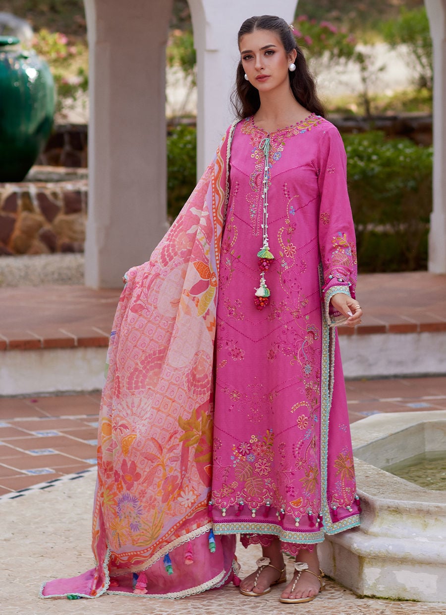 Farah Talib Aziz Palmira Style — Mairaz Pink Lawn Suit