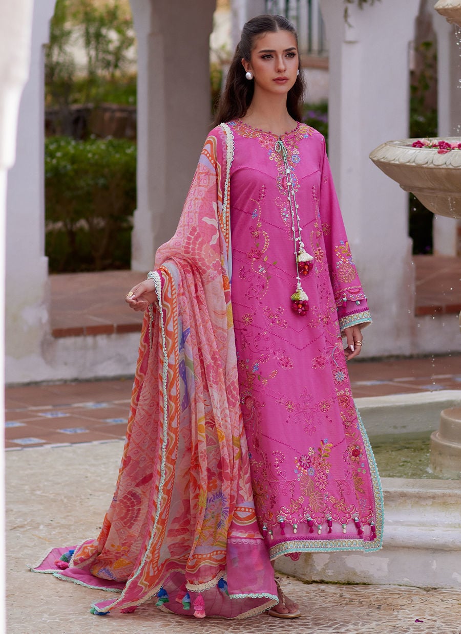 Farah Talib Aziz Palmira Style — Mairaz Pink Lawn Suit