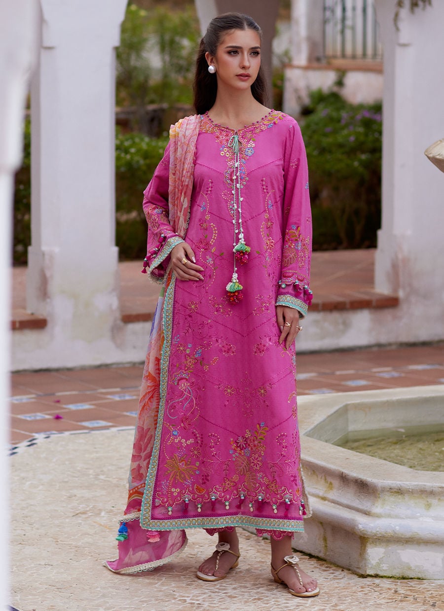 Farah Talib Aziz Palmira Style — Mairaz Pink Lawn Suit