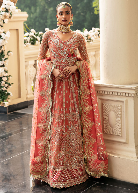 Gulal Nehir Style — Mairaz Peach Sharara