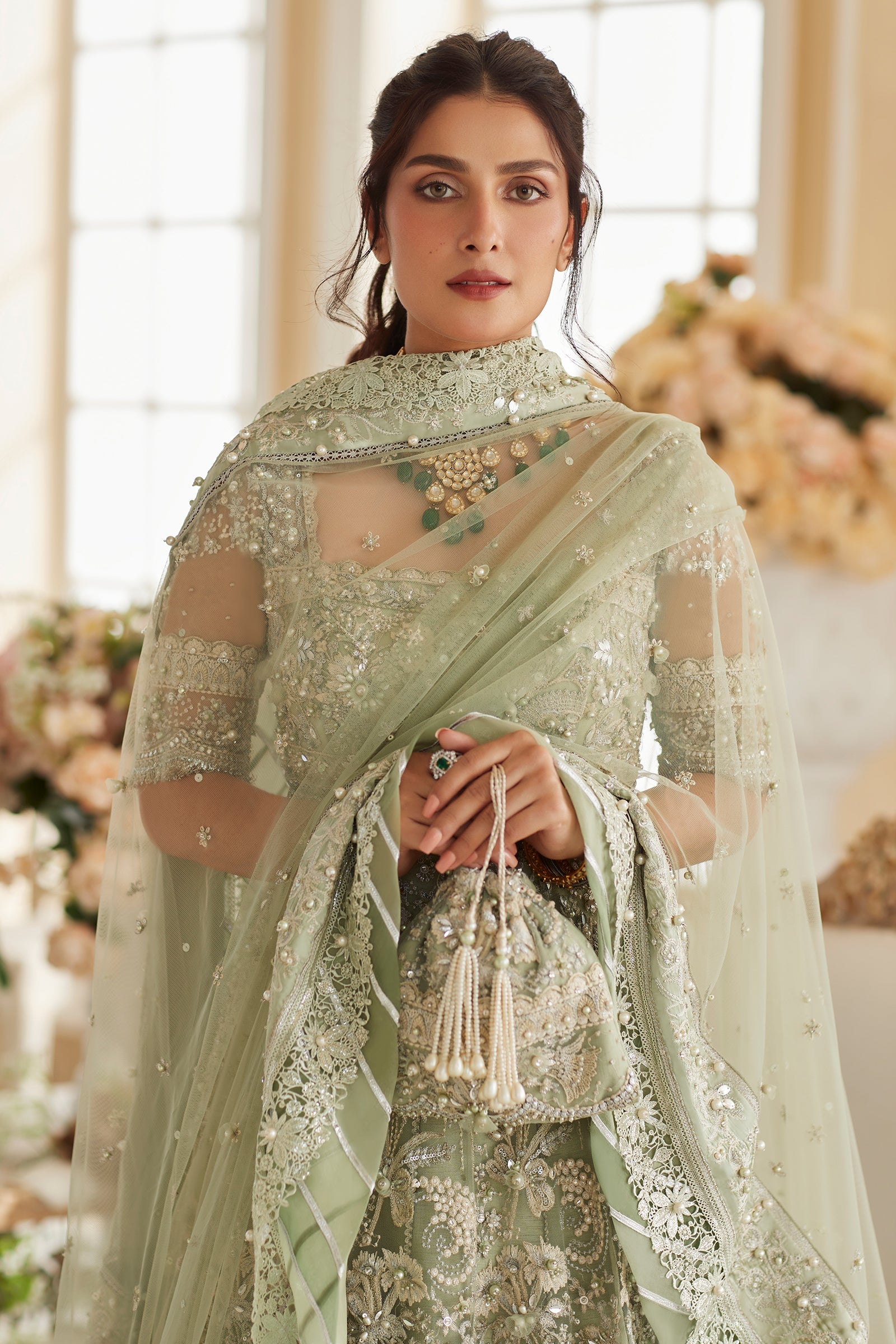 Élan Arya EC23-02 style — Mairaz pistachio sharara reference, view 3 of 5