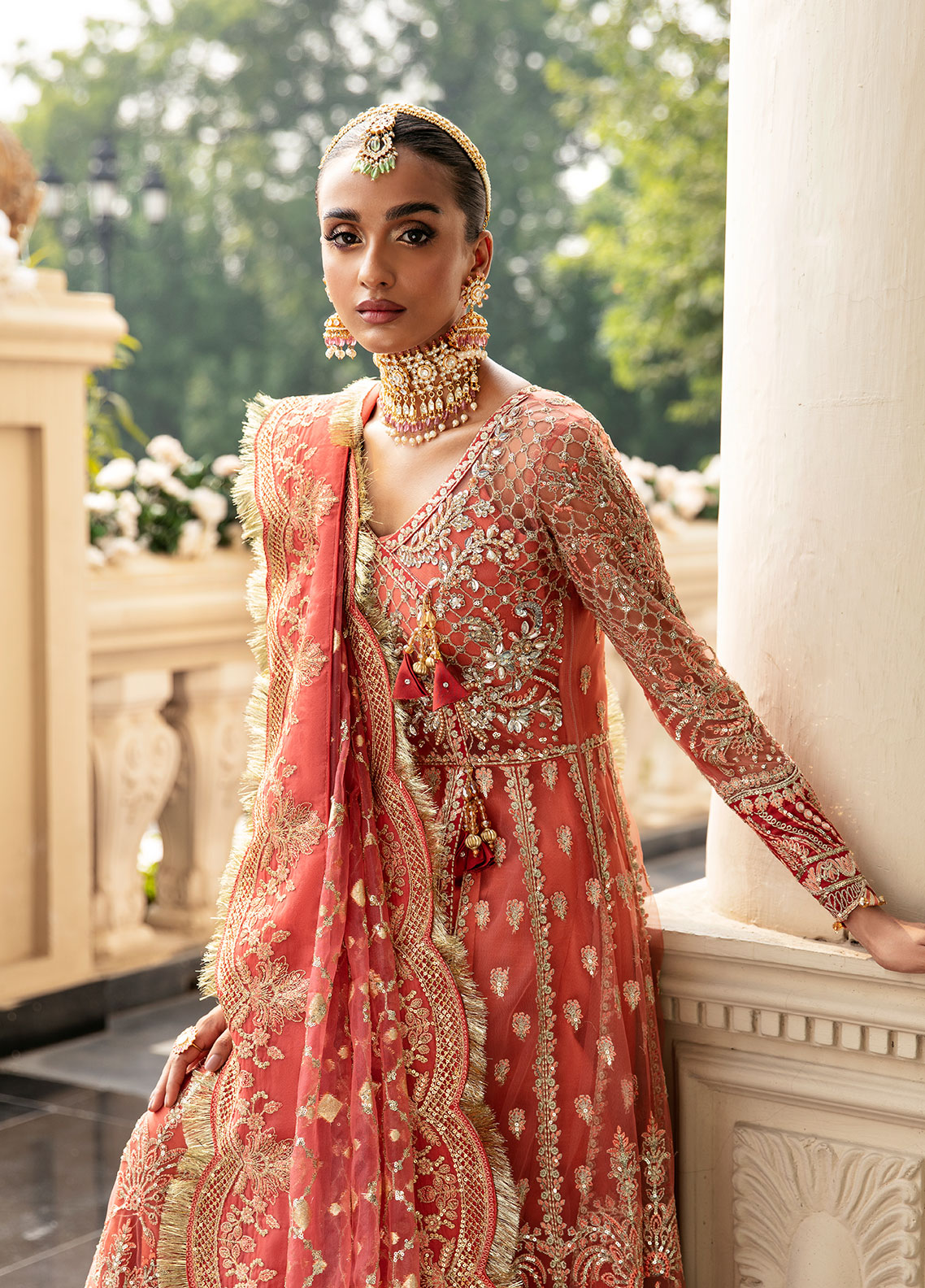 Gulal Nehir Style — Mairaz Peach Sharara