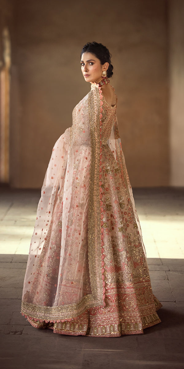 Erum Khan Zohra Style — Mairaz Soft Pink Wedding Maxi