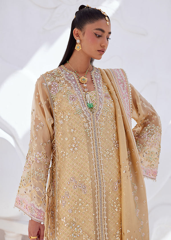 Suffuse Suha Style — Mairaz Yellow & Pink Three-Piece Suit