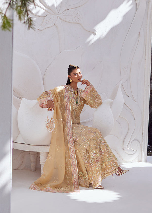 Suffuse Suha Style — Mairaz Yellow & Pink Three-Piece Suit