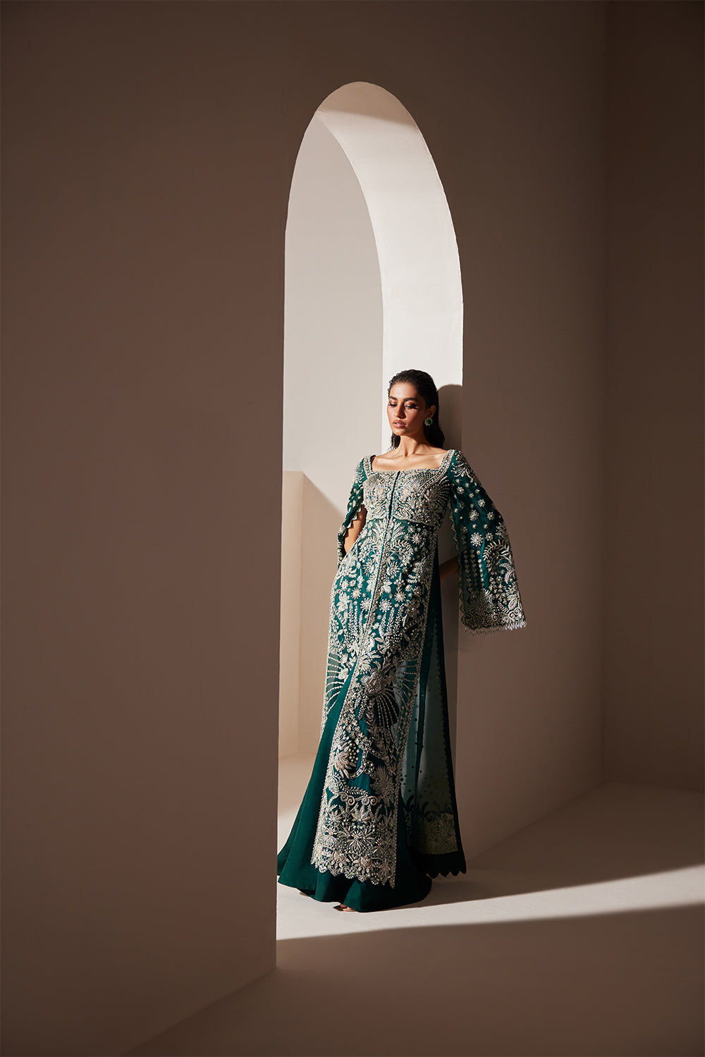Soraya Luxe style — Mairaz emerald green gown reference, view 3 of 5