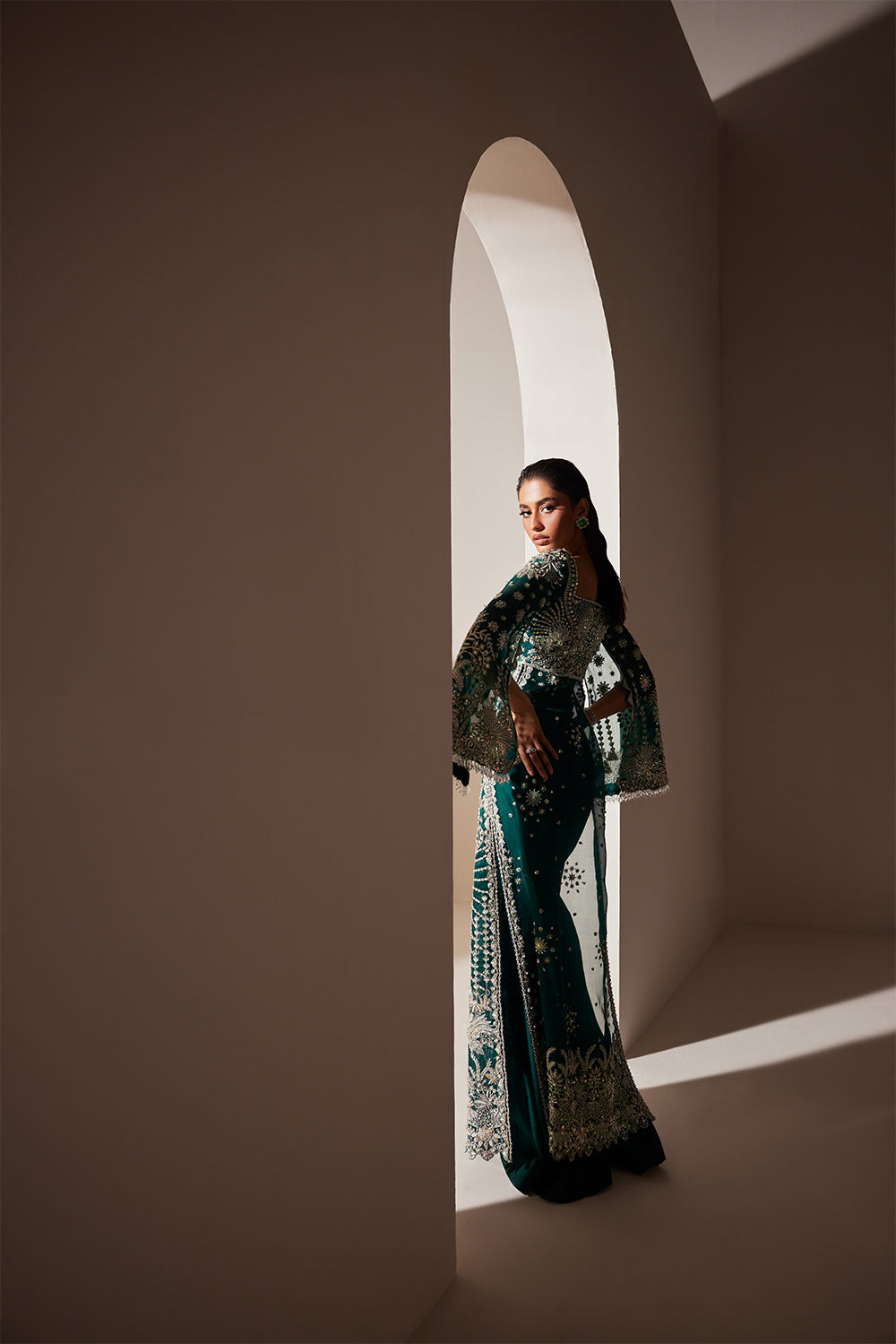 Soraya Luxe style — Mairaz emerald green gown reference, view 5 of 5