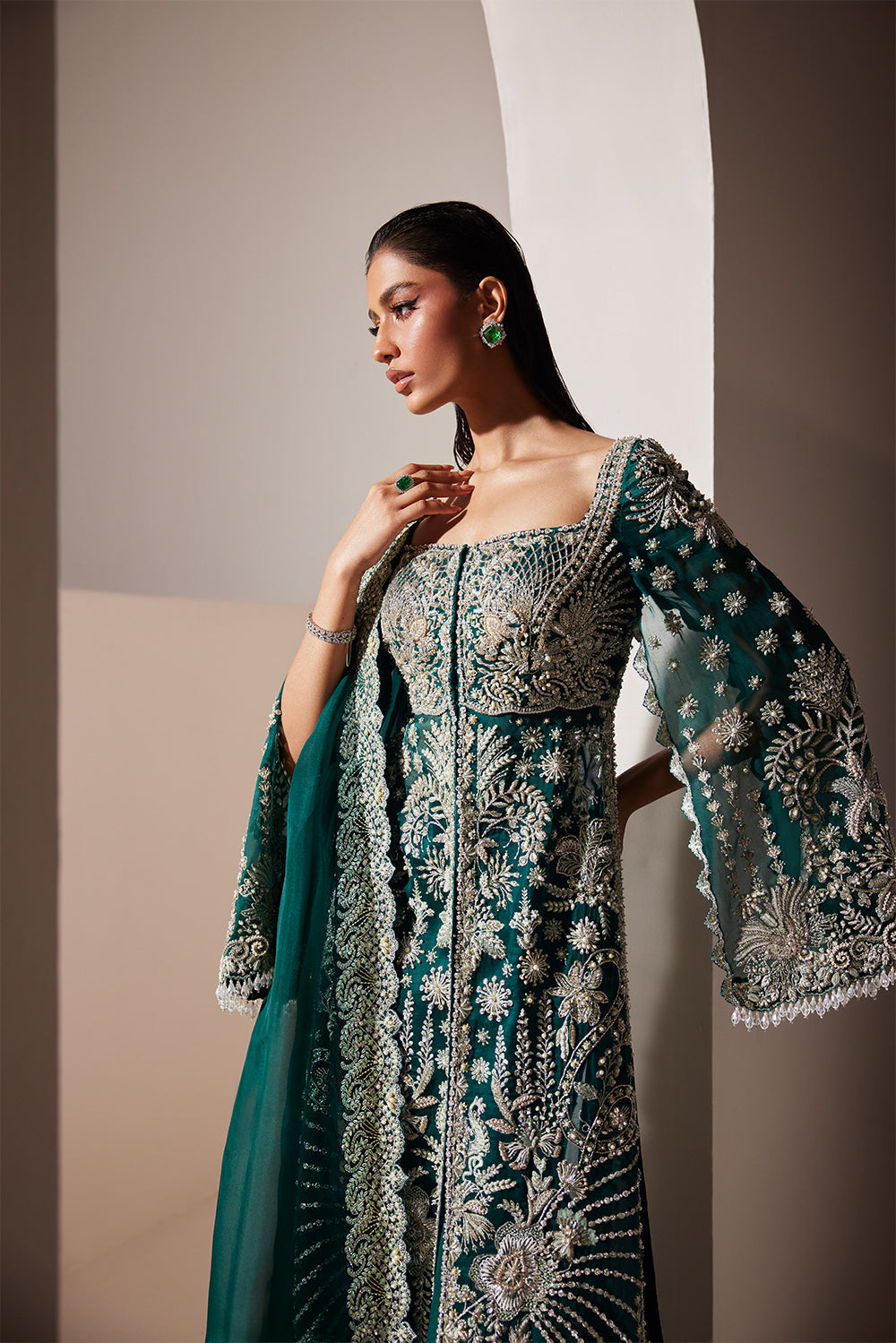 Soraya Luxe style — Mairaz emerald green gown reference, view 2 of 5