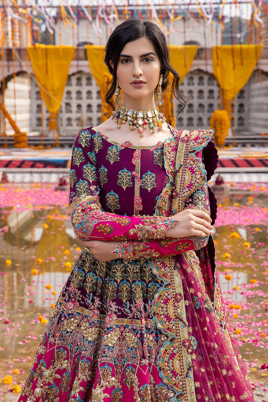 Mina Kashif Mahrosh Style — Mairaz Flared Gown