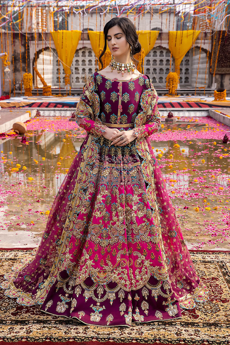 Mina Kashif Mahrosh Style — Mairaz Flared Gown