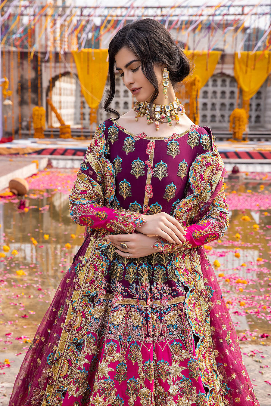 Mina Kashif Mahrosh Style — Mairaz Flared Gown