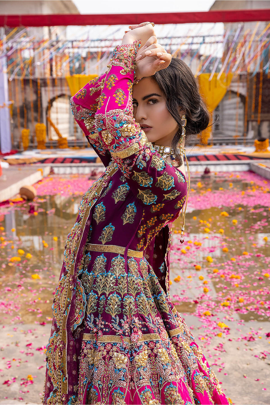 Mina Kashif Mahrosh Style — Mairaz Flared Gown