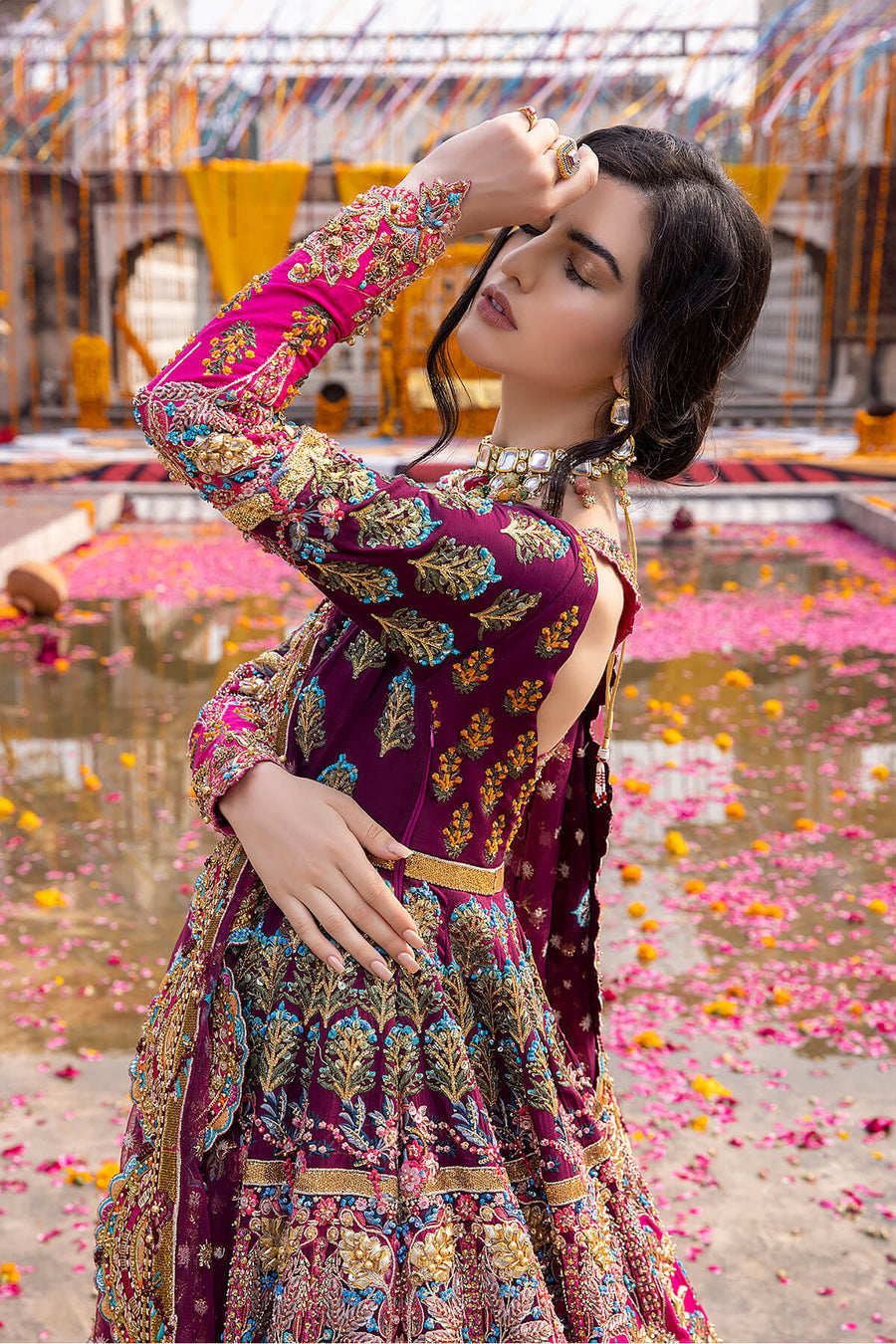 Mina Kashif Mahrosh Style — Mairaz Flared Gown