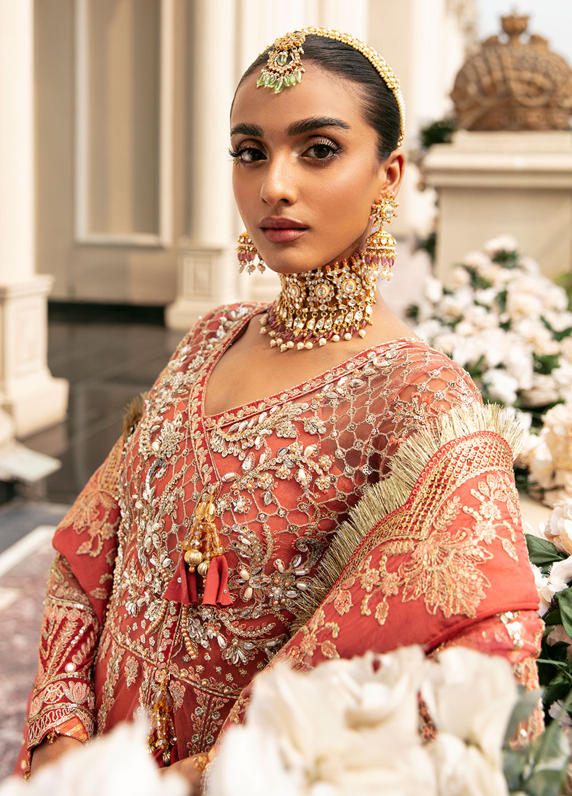 Gulal Nehir Style — Mairaz Peach Sharara