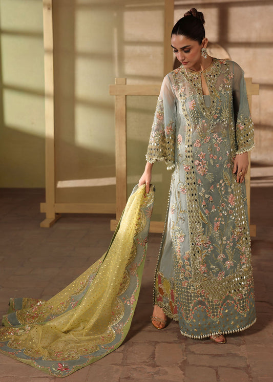 Crimson Jhalak style — Mairaz Sunshine Blue Three-Piece Suit reference, view 2 of 8