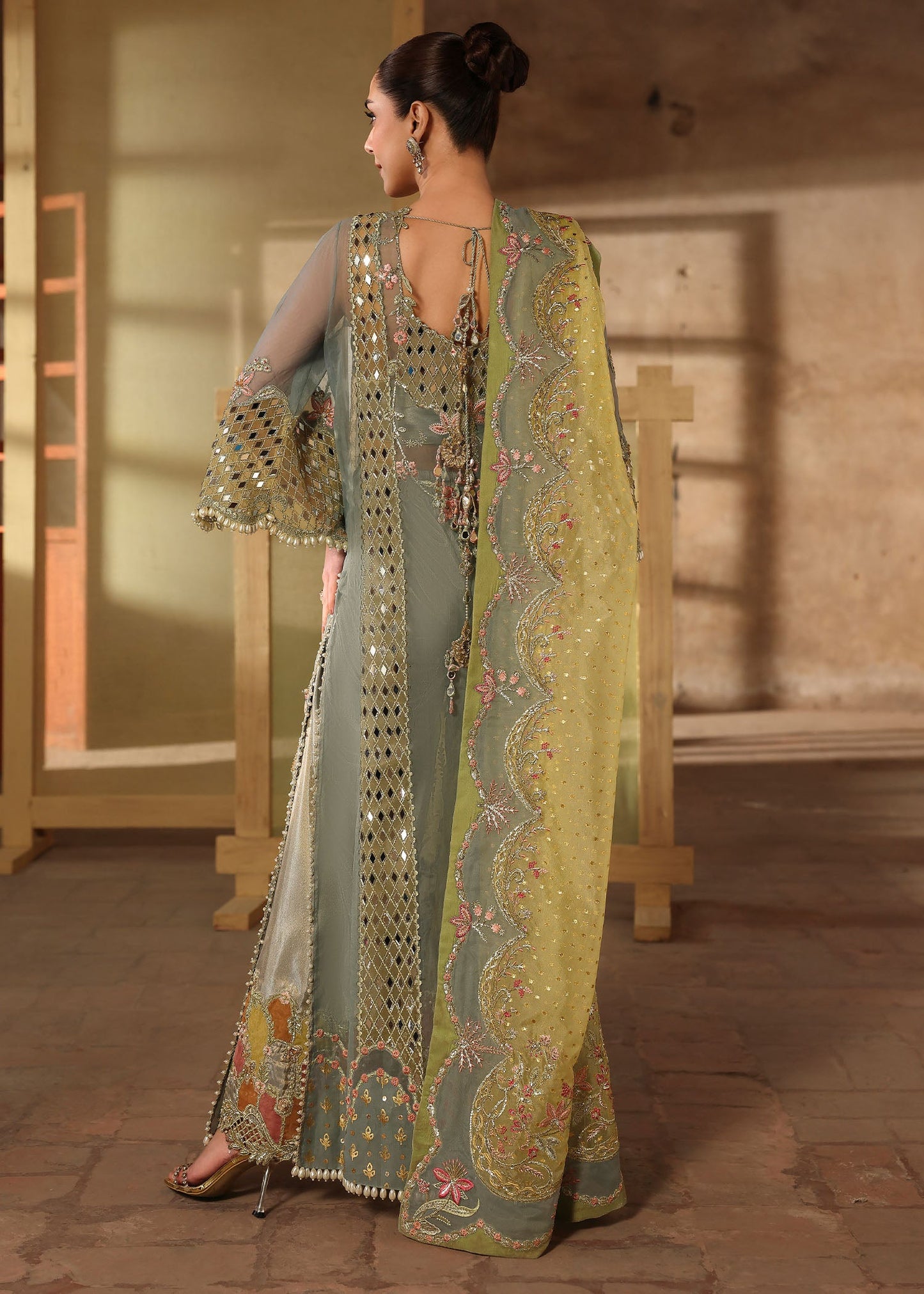 Crimson Jhalak style — Mairaz Sunshine Blue Three-Piece Suit reference, view 3 of 8