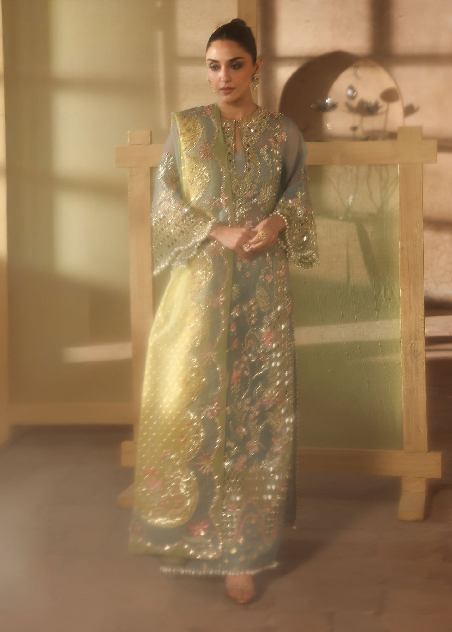 Crimson Jhalak style — Mairaz Sunshine Blue Three-Piece Suit reference, view 5 of 8