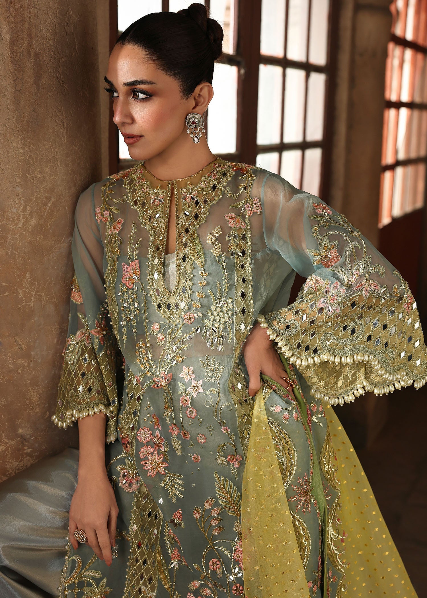 Crimson Jhalak style — Mairaz Sunshine Blue Three-Piece Suit reference, view 7 of 8