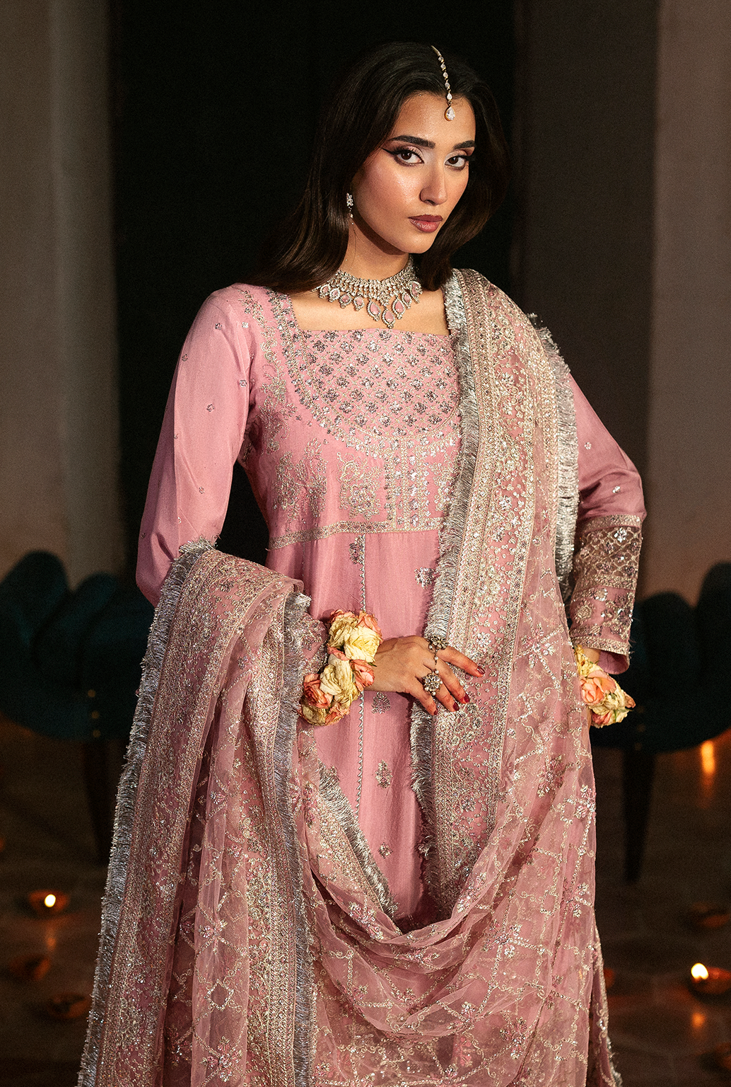 Saad Shaikh Roshaan Style — Mairaz Lilac Pink Three-Piece Suit
