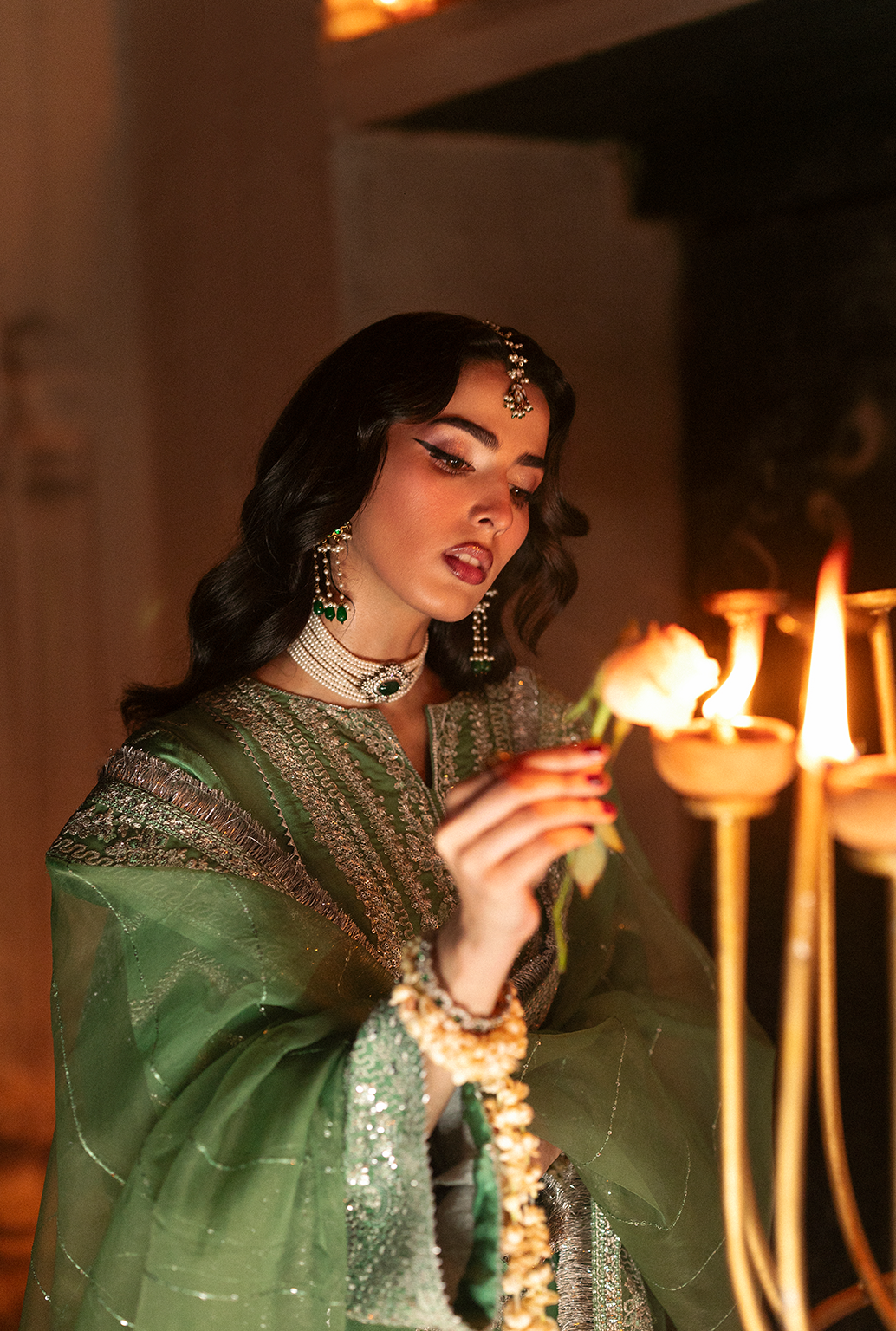 Saad Shaikh Aira Style — Mairaz Light Green Three-Piece Suit