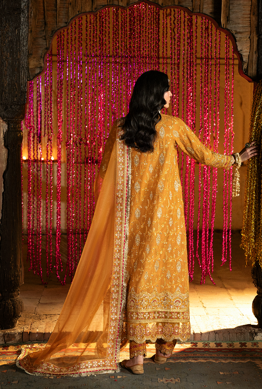 Saad Shaikh Kaya Style — Mairaz Mustard Three-Piece Suit