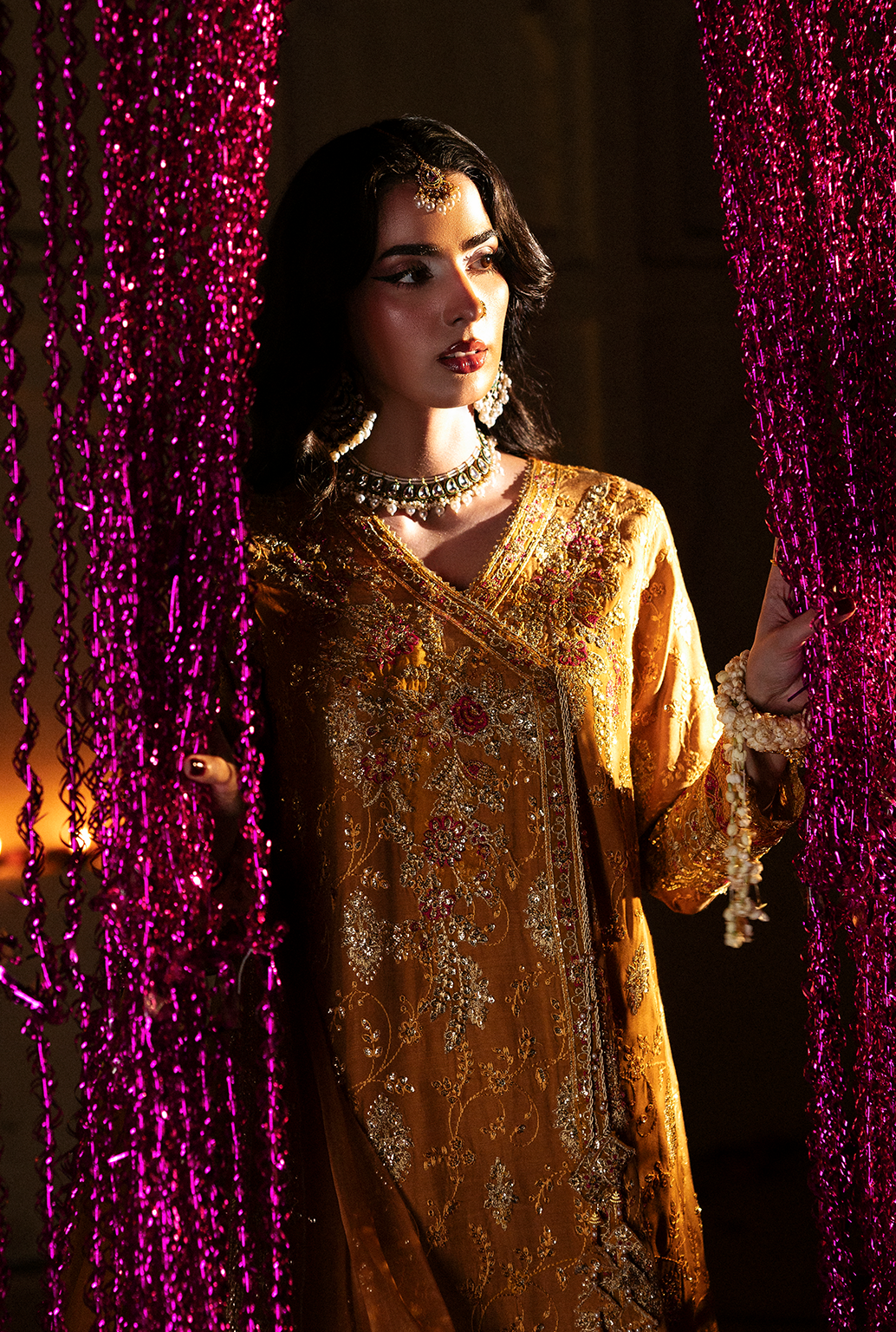 Saad Shaikh Kaya Style — Mairaz Mustard Three-Piece Suit