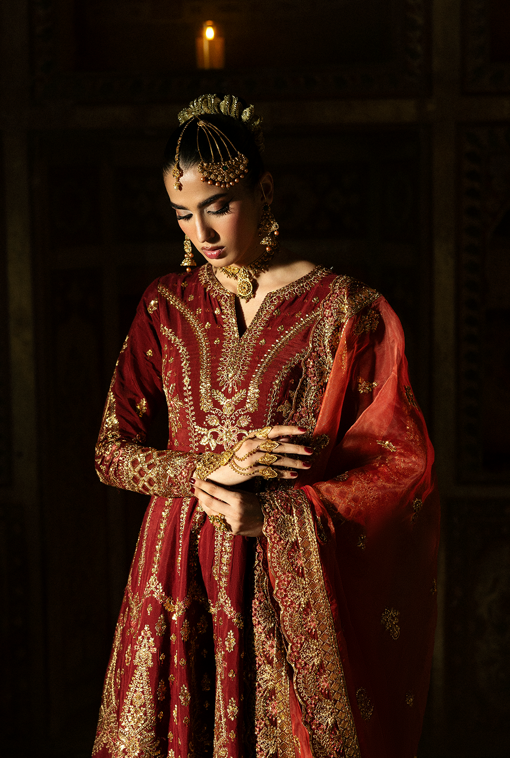 Saad Shaikh Shazma Style — Mairaz Maroon Formal Ensemble