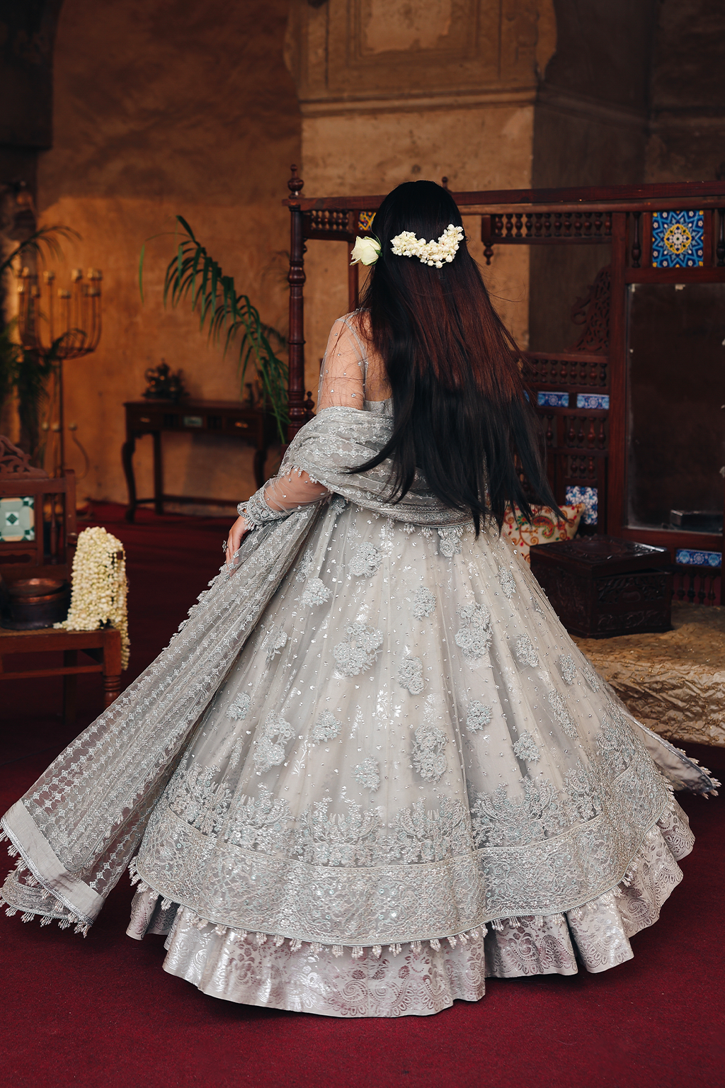 Saad Shaikh Shehwar Style — Mairaz Aqua Lehenga