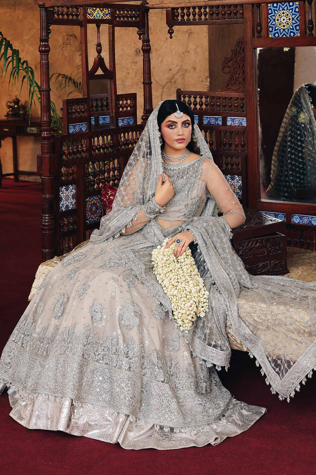 Saad Shaikh Shehwar Style — Mairaz Aqua Lehenga