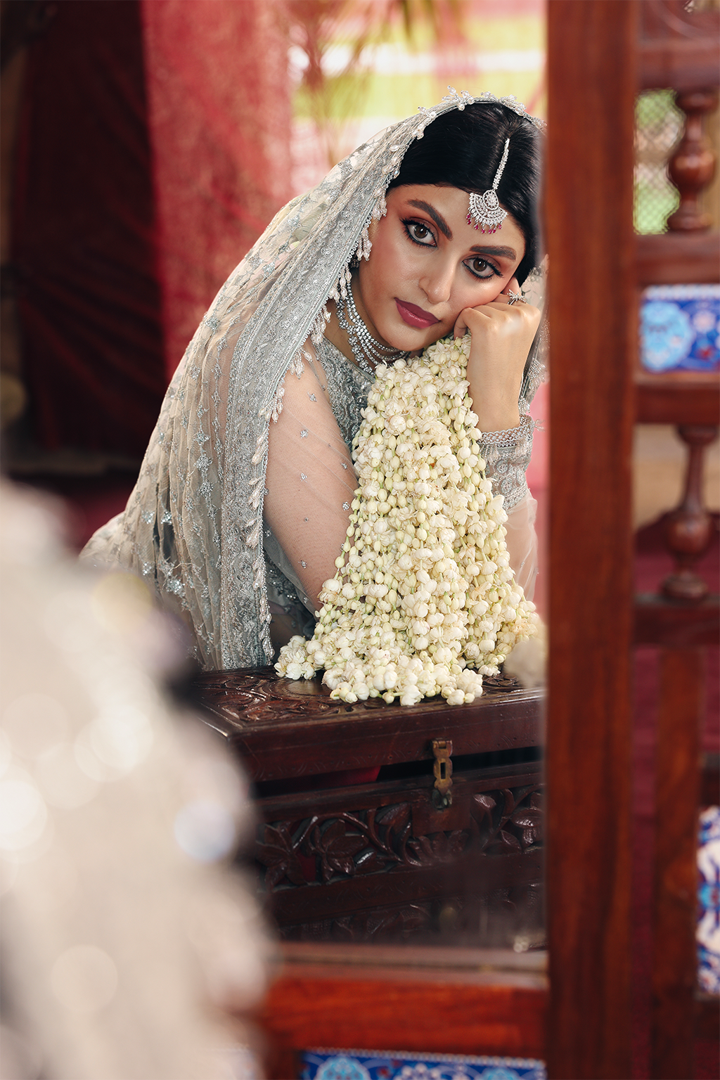 Saad Shaikh Shehwar Style — Mairaz Aqua Lehenga