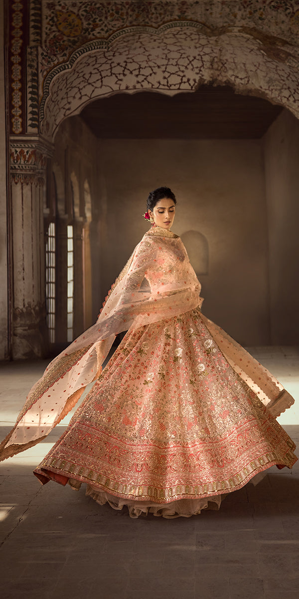 Erum Khan Zohra Style — Mairaz Soft Pink Wedding Maxi
