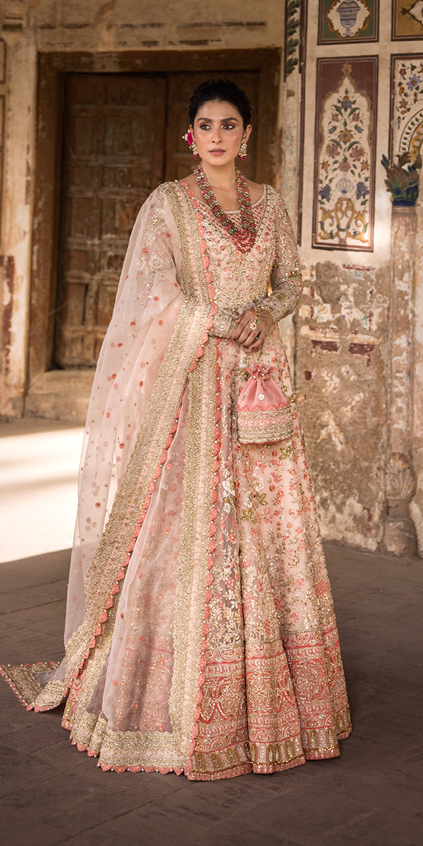 Erum Khan Zohra Style — Mairaz Soft Pink Wedding Maxi
