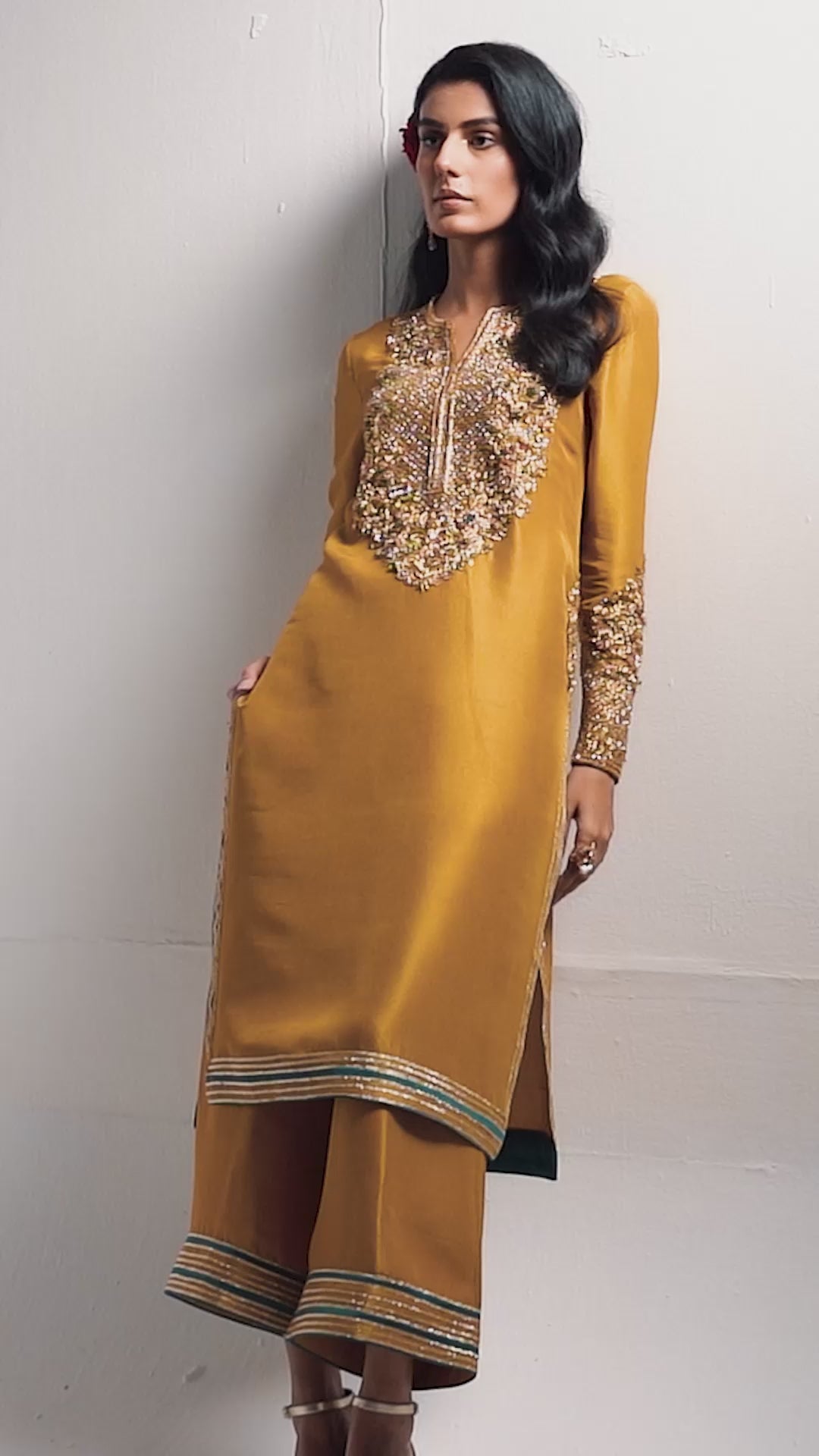 Shahid Chauhan Hone Hue Style — Mairaz Sage & Jade Formal Ensemble