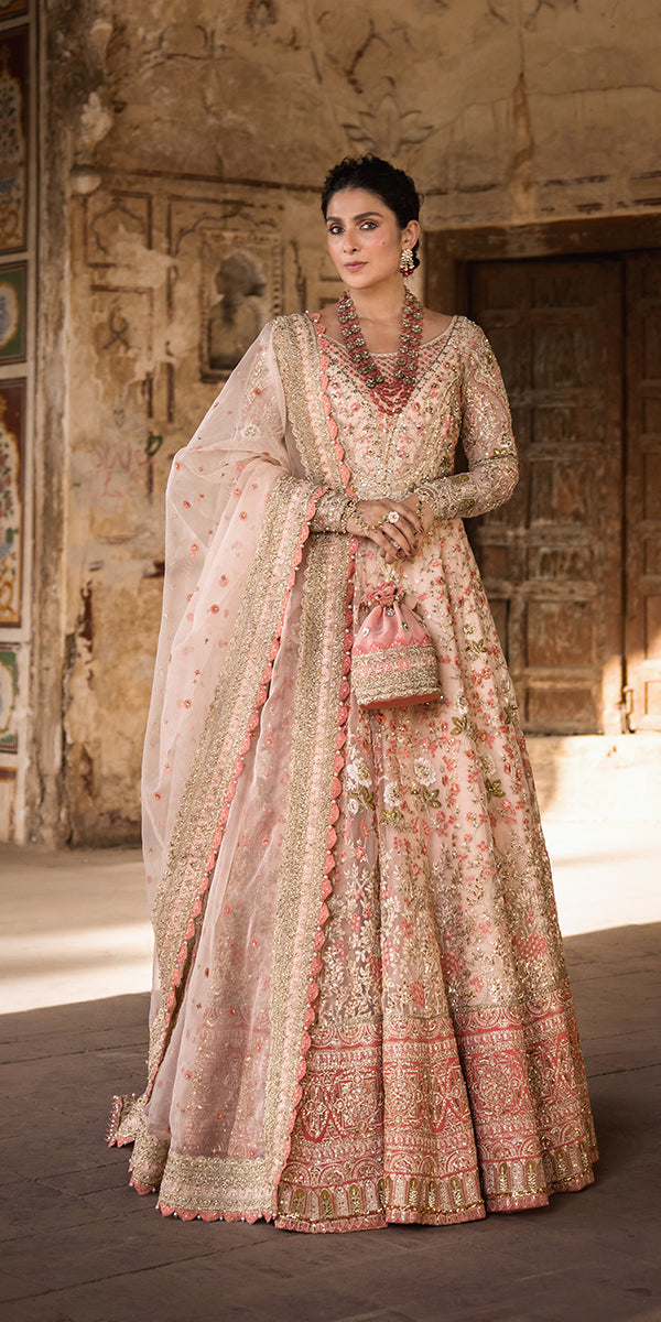 Erum Khan Zohra Style — Mairaz Soft Pink Wedding Maxi