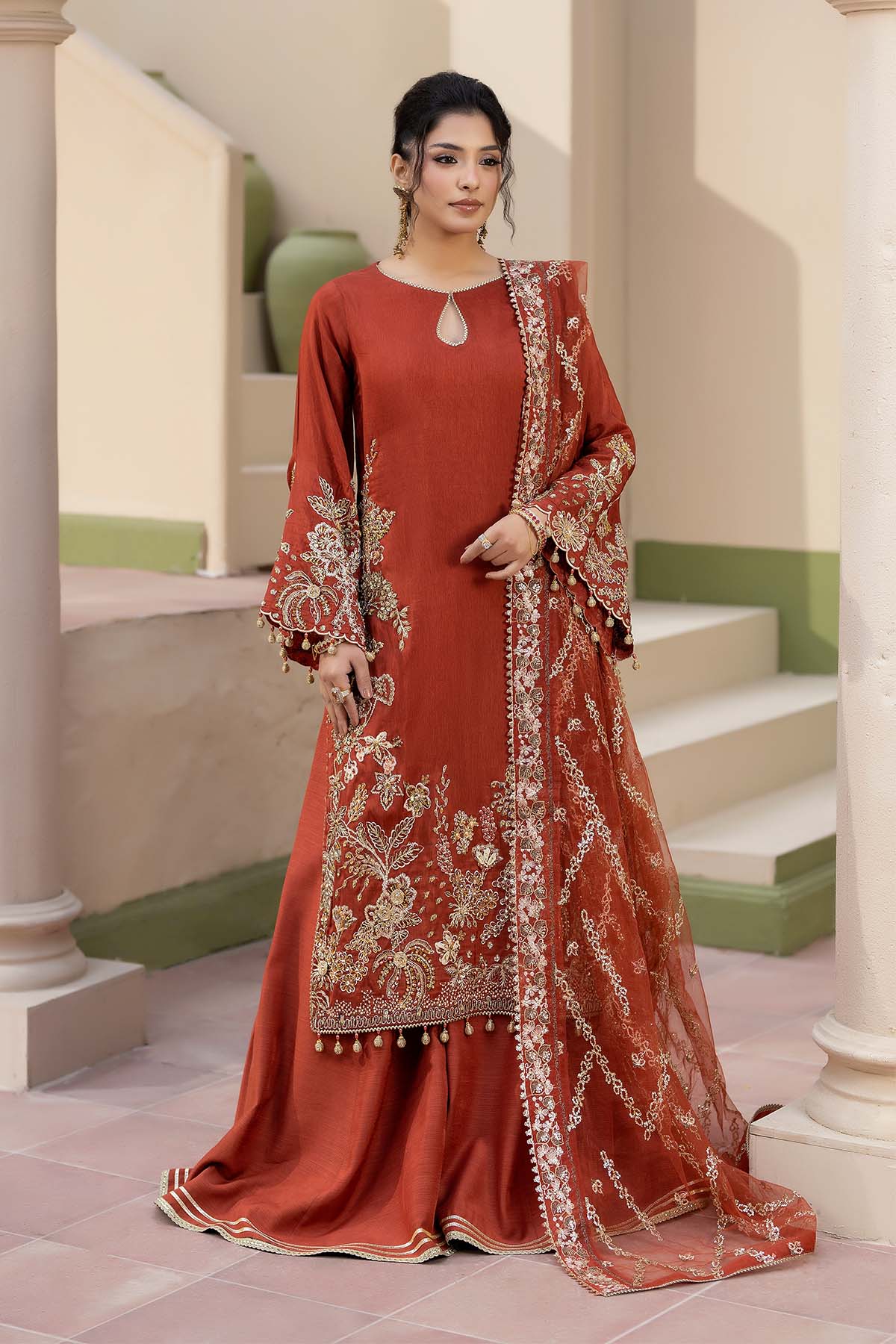 Maryams Mehrosh-HRI-8598 Style — Mairaz Three-Piece Suit
