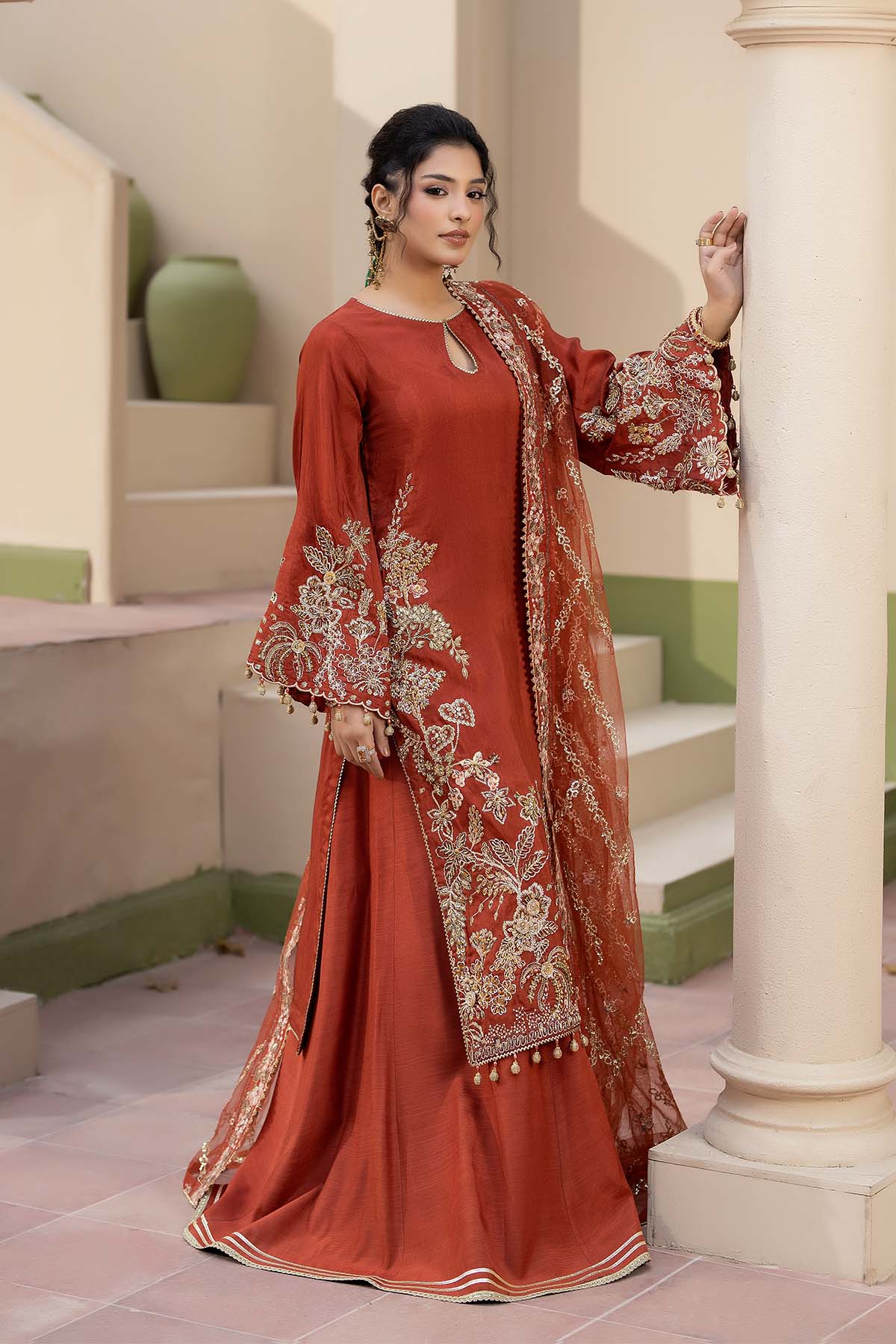 Maryams Mehrosh-HRI-8598 Style — Mairaz Three-Piece Suit