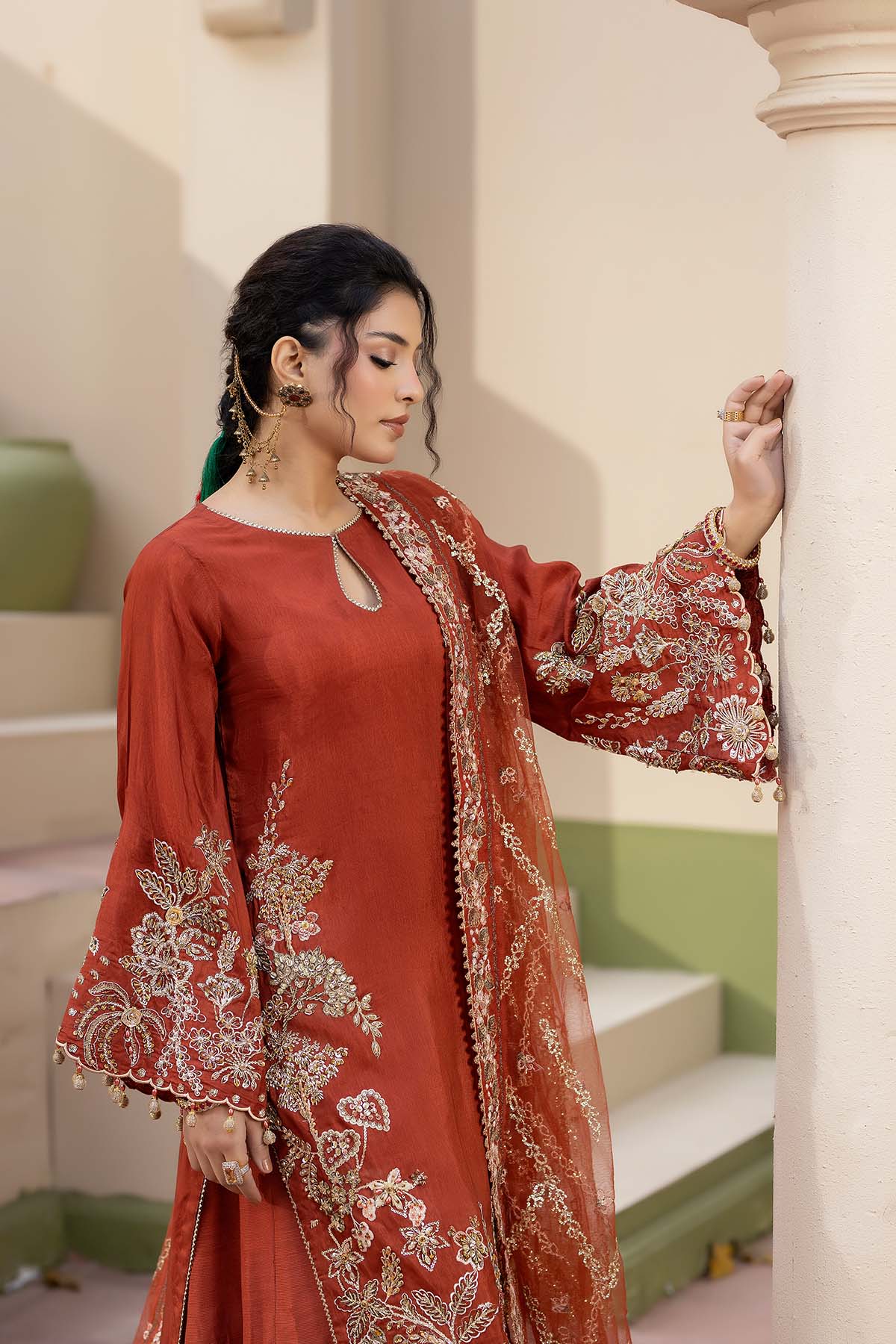 Maryams Mehrosh-HRI-8598 Style — Mairaz Three-Piece Suit