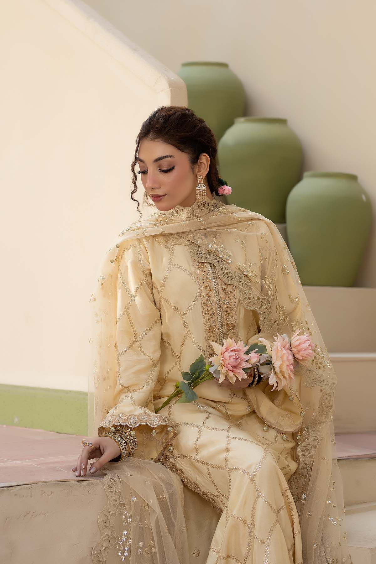 Maryams Noor-E-Safa HRI-8597 Style — Mairaz Three-Piece Suit
