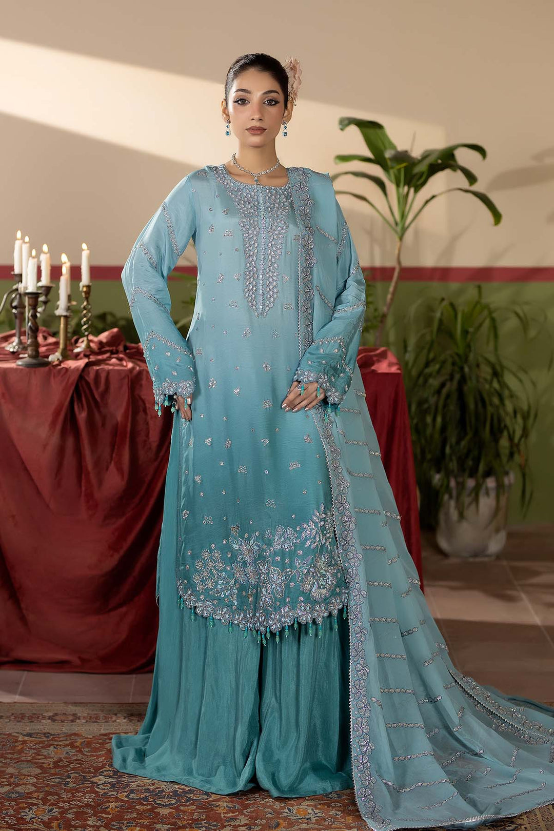 Maryams Sapphire-HRI-8591 Style — Mairaz Three-Piece Suit