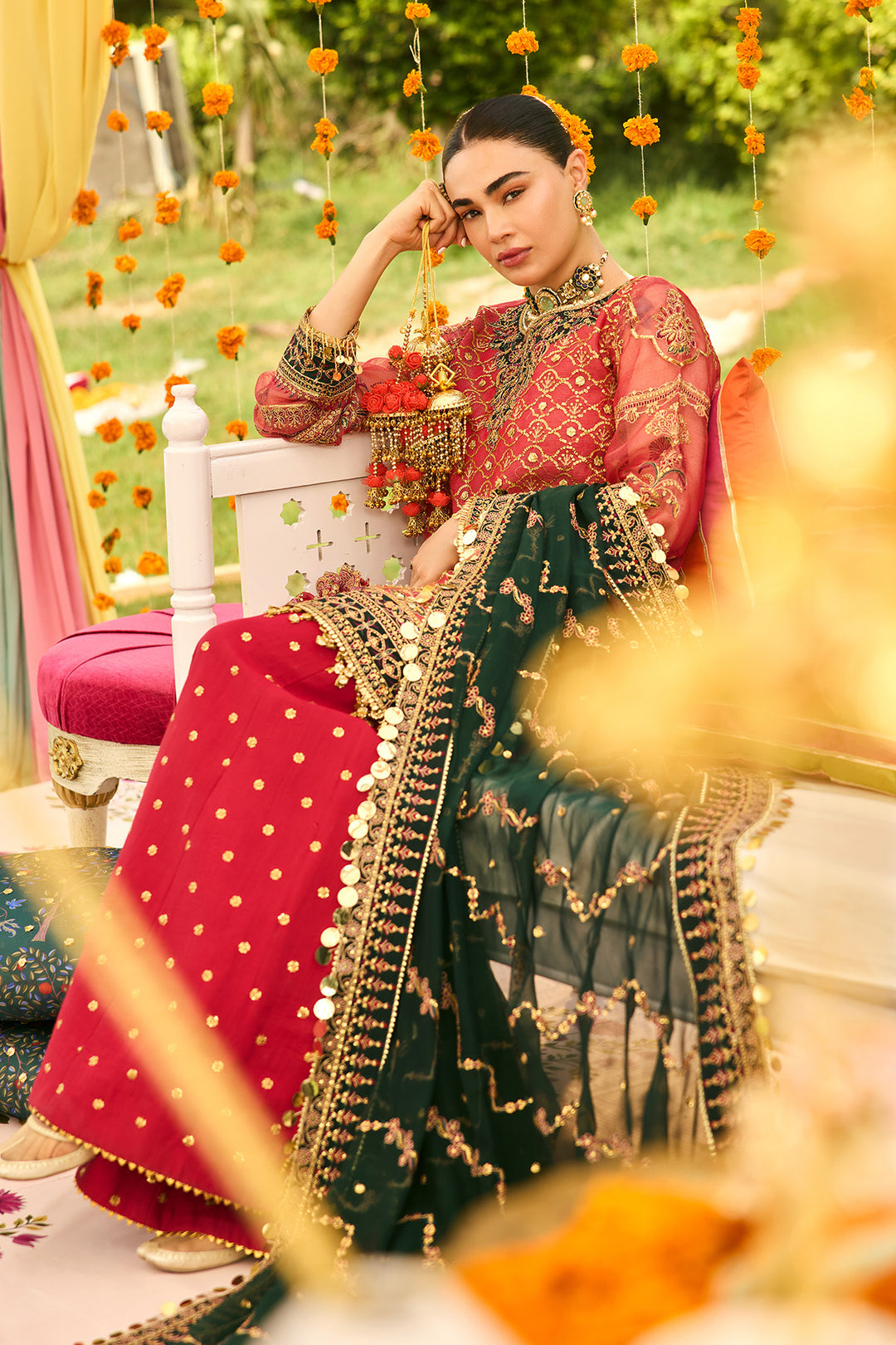 Alizeh Ghoomar Style — Mairaz Three-Piece Suit